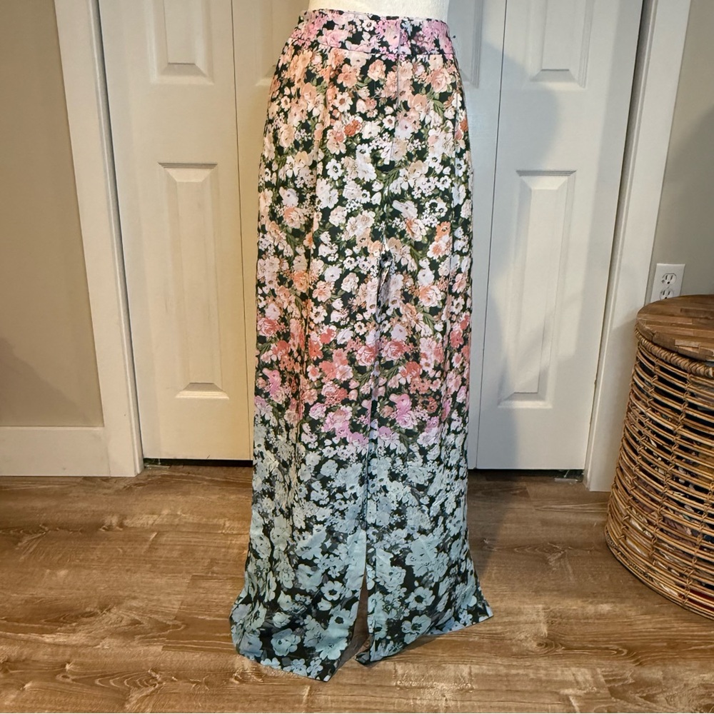 Reiss, NWOT Serena Floral Wide Leg Pants, Size 4 - Picture 6 of 16